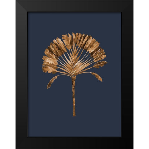 Golden Palm II Black Modern Wood Framed Art Print by Urban Road
