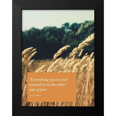 George Addair Quote: Other Side of Fear Black Modern Wood Framed Art Print by ArtsyQuotes