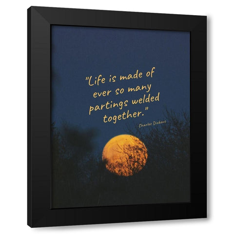 Charles Dickens Quote: Welded Together Black Modern Wood Framed Art Print by ArtsyQuotes