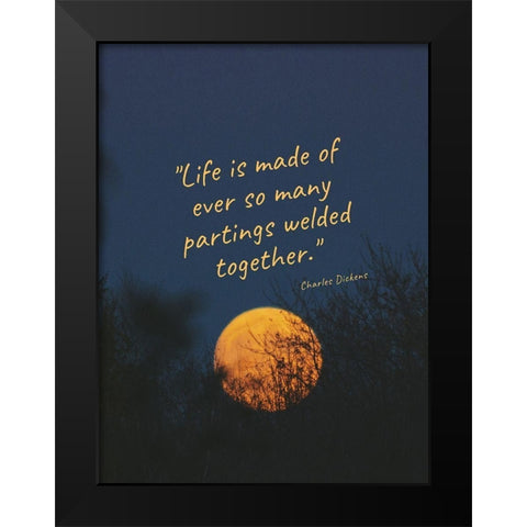 Charles Dickens Quote: Welded Together Black Modern Wood Framed Art Print by ArtsyQuotes