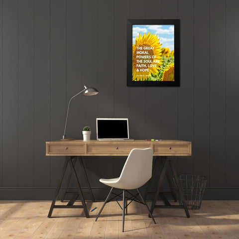 Ellen G. White Quote: Great Moral Powers Black Modern Wood Framed Art Print by ArtsyQuotes