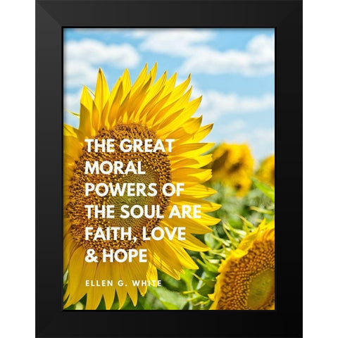 Ellen G. White Quote: Great Moral Powers Black Modern Wood Framed Art Print by ArtsyQuotes