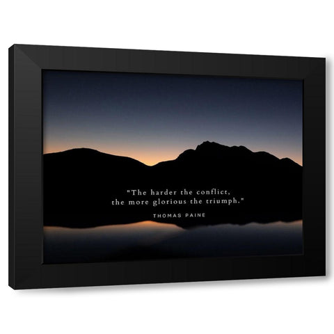 Thomas Paine Quote: Conflict Black Modern Wood Framed Art Print with Double Matting by ArtsyQuotes