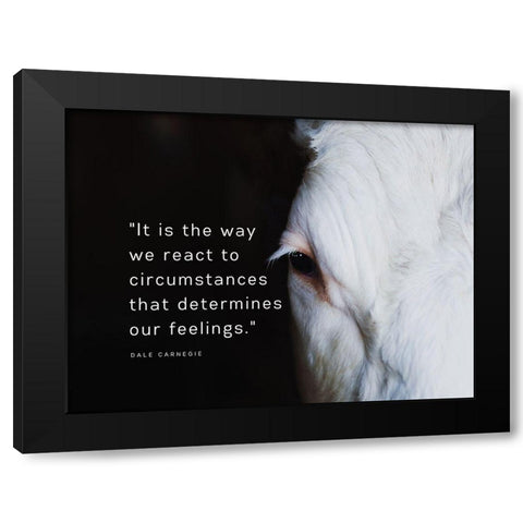 Dale Carnegie Quote: Our Feelings Black Modern Wood Framed Art Print with Double Matting by ArtsyQuotes