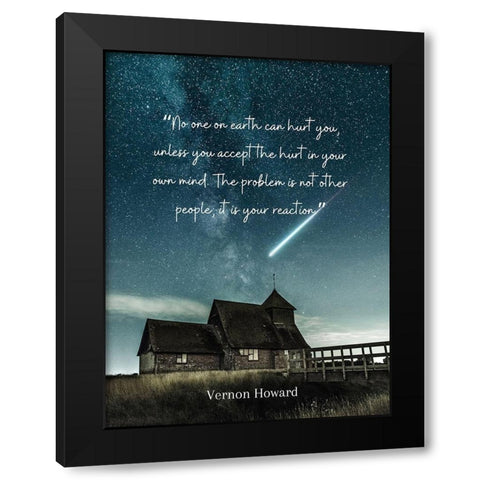 Vernon Howard Quote: It is Your Reaction Black Modern Wood Framed Art Print with Double Matting by ArtsyQuotes
