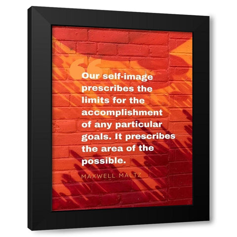 Maxwell Maltz Quote: Particular Goals Black Modern Wood Framed Art Print with Double Matting by ArtsyQuotes