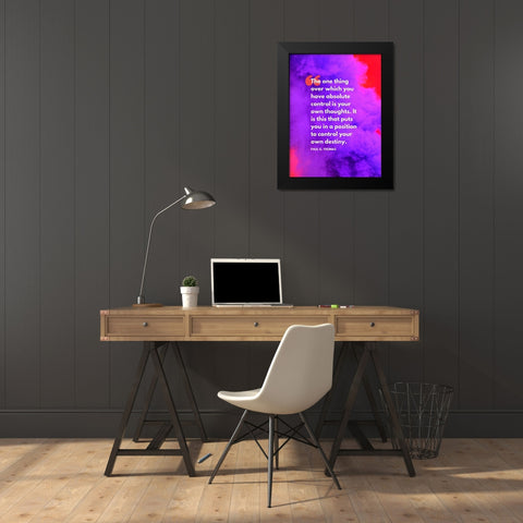 Paul G. Thomas Quote: Absolute Control Black Modern Wood Framed Art Print by ArtsyQuotes
