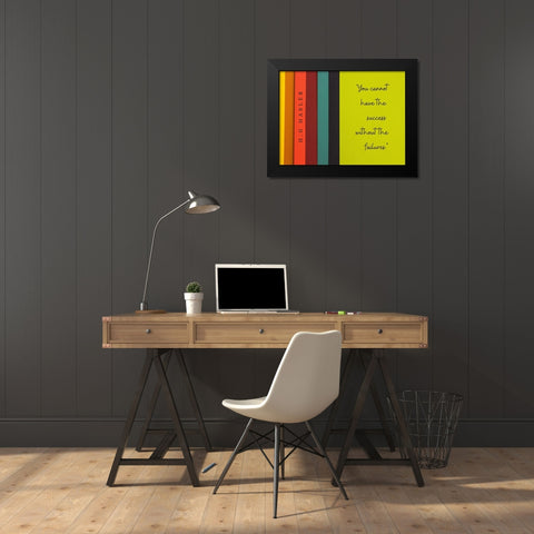 H.G Hasler Quote: Success without Failures Black Modern Wood Framed Art Print by ArtsyQuotes