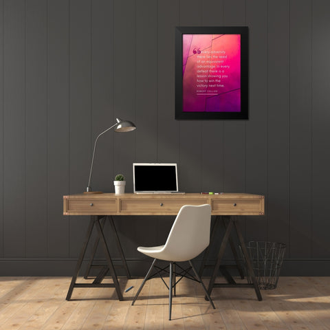 Robert Collier Quote: Every Adversity Black Modern Wood Framed Art Print by ArtsyQuotes