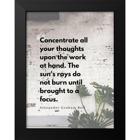 Alexander Graham Bell Quote: Focus Black Modern Wood Framed Art Print by ArtsyQuotes
