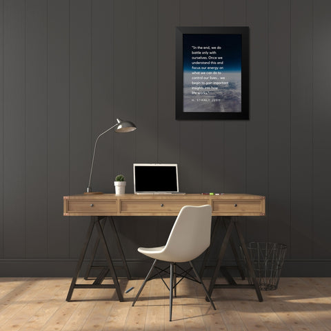 H. Stanley Judd Quote: Focus and Energy Black Modern Wood Framed Art Print by ArtsyQuotes