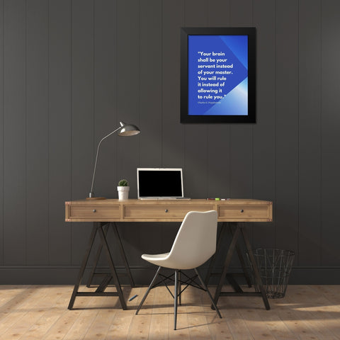Charles E. Popplestone Quote: Servant Black Modern Wood Framed Art Print by ArtsyQuotes