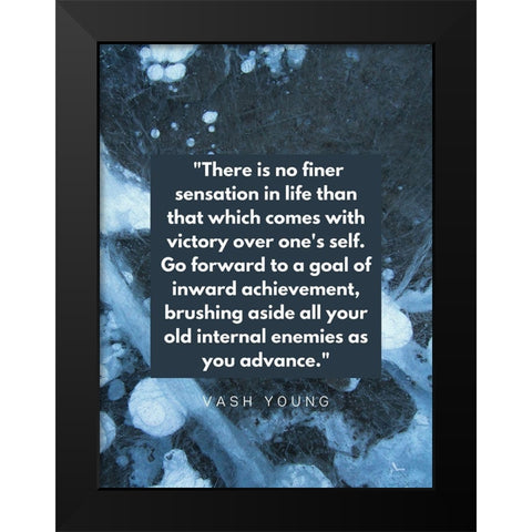 Vash Young Quote: Victory Black Modern Wood Framed Art Print by ArtsyQuotes