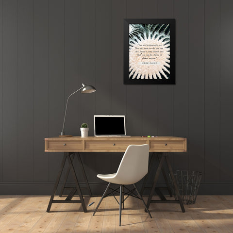 Mark Caine Quote: Favor is Your Friend Black Modern Wood Framed Art Print by ArtsyQuotes