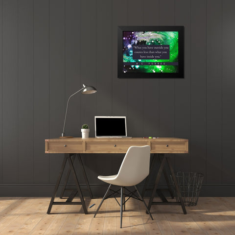 B.C.Forbes Quote: Inside You Black Modern Wood Framed Art Print by ArtsyQuotes