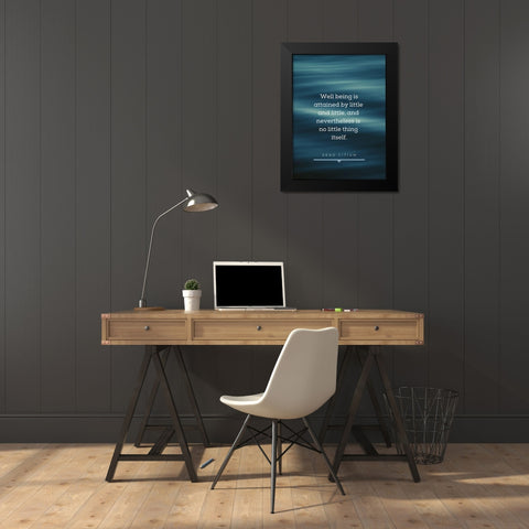 Zeno of Citium Quote: Little and Little Black Modern Wood Framed Art Print by ArtsyQuotes