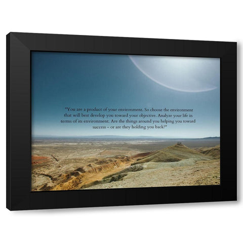 W. Clement Stone Quote: Your Environment Black Modern Wood Framed Art Print with Double Matting by ArtsyQuotes
