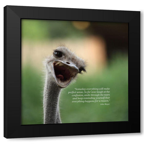 John Mayer Quote: Perfect Sense Black Modern Wood Framed Art Print by ArtsyQuotes