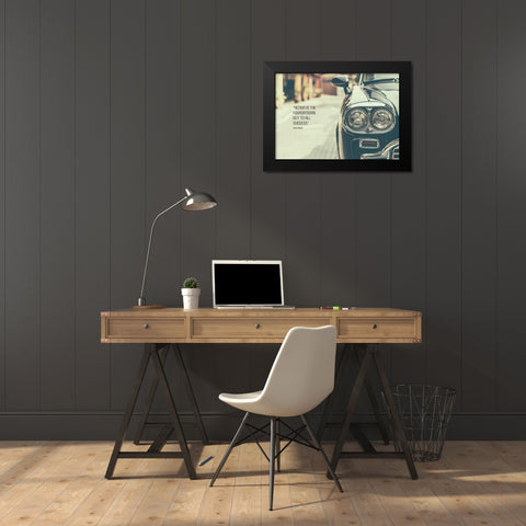 Pablo Picasso Quote: Action Black Modern Wood Framed Art Print by ArtsyQuotes