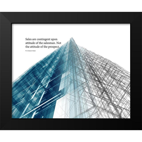 W. Clement Stone Quote: The Salesman Black Modern Wood Framed Art Print by ArtsyQuotes