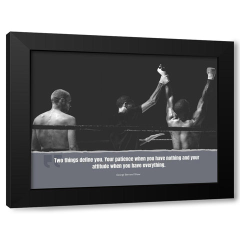 Artsy Quotes Quote: Your Patience Black Modern Wood Framed Art Print with Double Matting by ArtsyQuotes