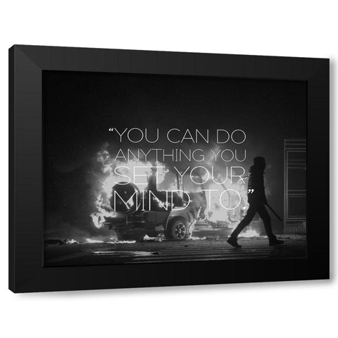 Eminem Quote: You Can Do Anything Black Modern Wood Framed Art Print with Double Matting by ArtsyQuotes