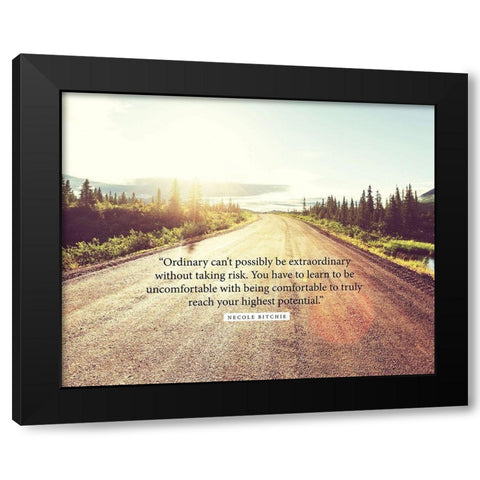 Necole Bitchie Quote: Extraordinary Black Modern Wood Framed Art Print with Double Matting by ArtsyQuotes