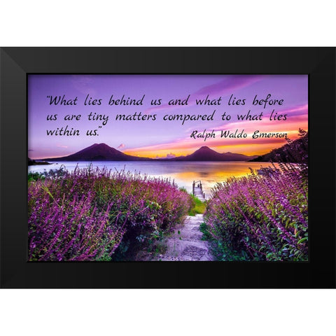 Ralph Waldo Emerson Quote: Tiny Matters Black Modern Wood Framed Art Print by ArtsyQuotes