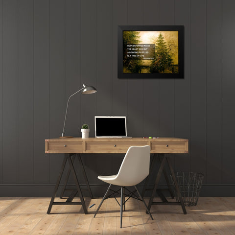 Bible Verse Quote Proverbs 13:12, Laszlo Mednyanszky - Riverside Trees Black Modern Wood Framed Art Print by ArtsyQuotes