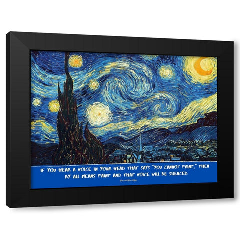 Vincent Van Gogh Quote: Voice in Your Head Black Modern Wood Framed Art Print with Double Matting by ArtsyQuotes