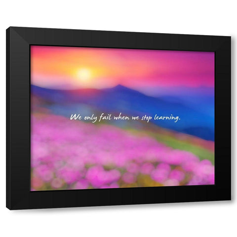Steve Krivda Quote: When We Stop Black Modern Wood Framed Art Print with Double Matting by ArtsyQuotes