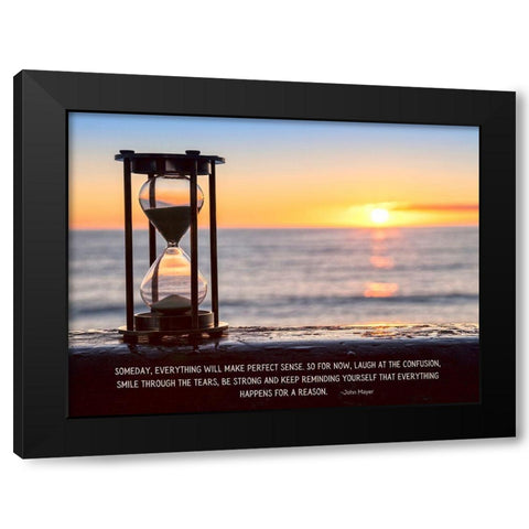 John Mayer Quote: Be Strong Black Modern Wood Framed Art Print with Double Matting by ArtsyQuotes