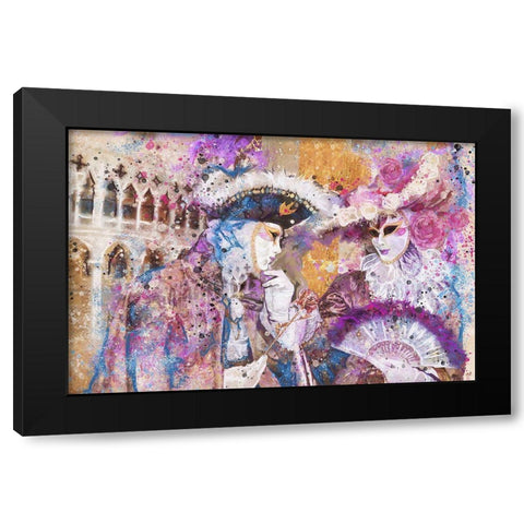 Romance Venice I Black Modern Wood Framed Art Print by Wiley, Marta