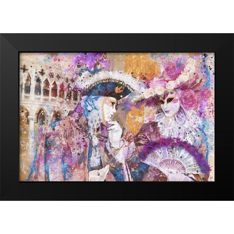 Romance Venice I Black Modern Wood Framed Art Print by Wiley, Marta