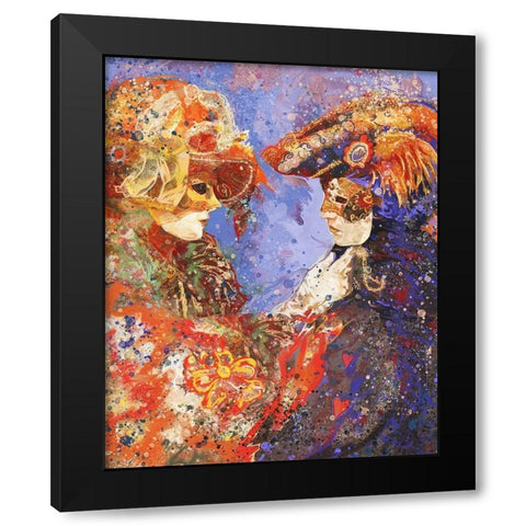 Romance Venice II Black Modern Wood Framed Art Print by Wiley, Marta