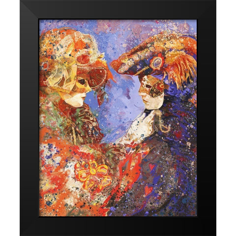 Romance Venice II Black Modern Wood Framed Art Print by Wiley, Marta