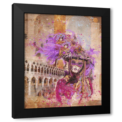 Venice Festive I Black Modern Wood Framed Art Print by Wiley, Marta