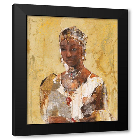 Tranquility VII Black Modern Wood Framed Art Print with Double Matting by Wiley, Marta