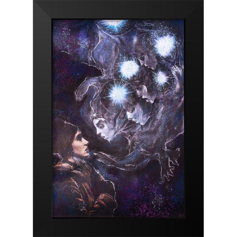 Listen to your guides III Black Modern Wood Framed Art Print by Wiley, Marta