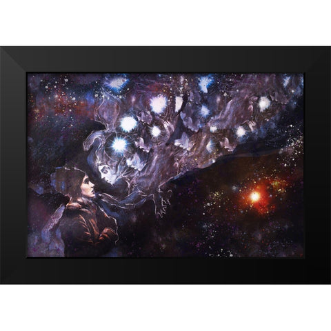 Listen to your guides IIII Black Modern Wood Framed Art Print by Wiley, Marta