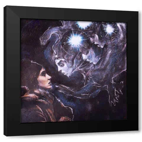 Listen to your guides V Black Modern Wood Framed Art Print with Double Matting by Wiley, Marta