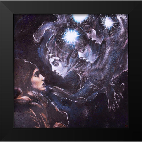 Listen to your guides V Black Modern Wood Framed Art Print by Wiley, Marta