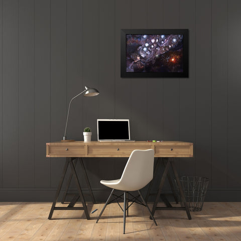 Listen to your guides VI Black Modern Wood Framed Art Print by Wiley, Marta