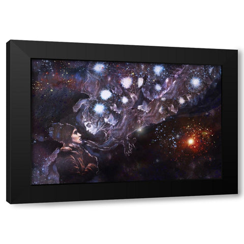 Listen to your guides VI Black Modern Wood Framed Art Print by Wiley, Marta