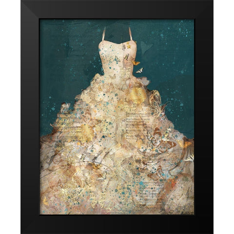 Butterfly Dress I Black Modern Wood Framed Art Print by Wiley, Marta