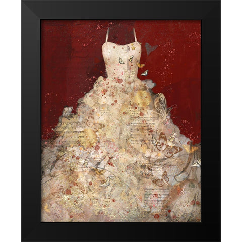 Butterfly Dress IIII Black Modern Wood Framed Art Print by Wiley, Marta