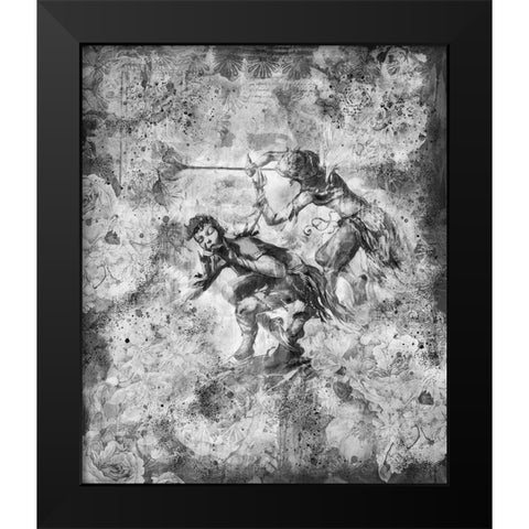 Floral Flute Player I Black Modern Wood Framed Art Print by Wiley, Marta