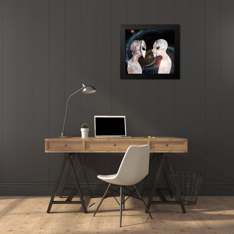 Hybrid II Black Modern Wood Framed Art Print by Wiley, Marta