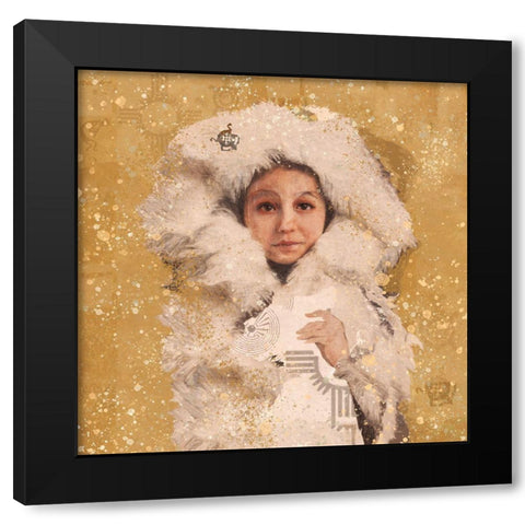 Eskimo Child VII Black Modern Wood Framed Art Print with Double Matting by Wiley, Marta