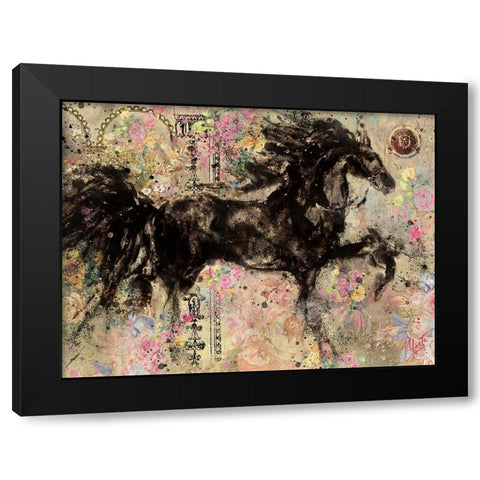 Floral Lepa Zena II Black Modern Wood Framed Art Print by Wiley, Marta